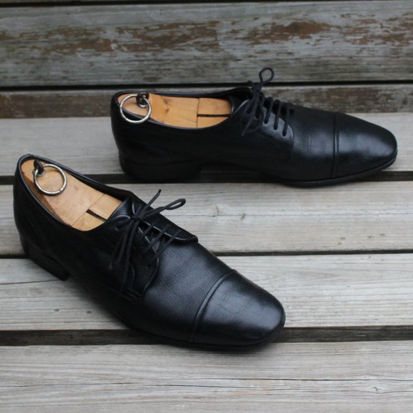 Salvatore Ferragamo Other - Ferragamo Black Sheepskin Derby, Made in Italy